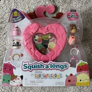 Squishmallows Squishalongs S2 Valentines Day Collectible Figure Set of 4 +Extras